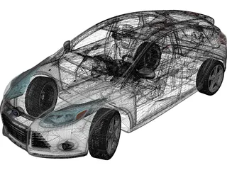 Ford Focus (2014) 3D Model preview
