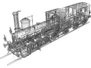 Train Locomotive 3D Model preview