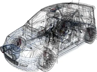 Fiat Panda Kit Car 3D Model preview