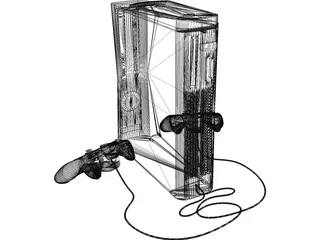 XBox 360 Game Console 3D Model preview