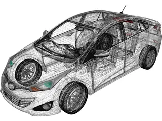 Hyundai HB20S 3D Model preview