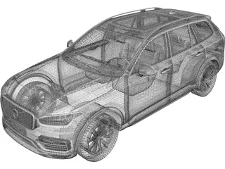 Volvo XC90 (2017) 3D Model preview