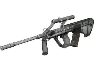 Steyr AUG A1 3D Model preview