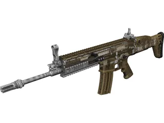 FN SCAR L 3D Model preview