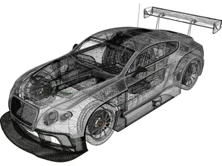 Bentley Continental GT3 (2014) 3D Model preview