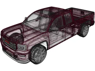 GMC Sierra Pickup (2016) 3D Model preview