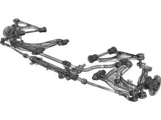 Mazda Miata Suspension 3D Model preview