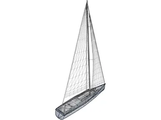 Sailboat 3D Model preview