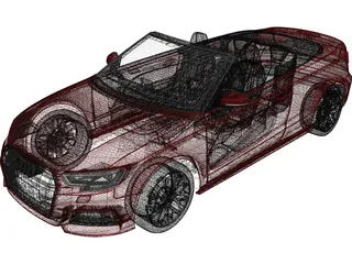 Audi A3 Cabriolet (2017) 3D Model preview