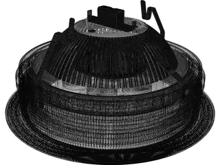 LED Recessed Ceiling Fixture 3D Model preview