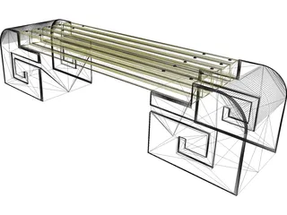 Bench 3D Model preview