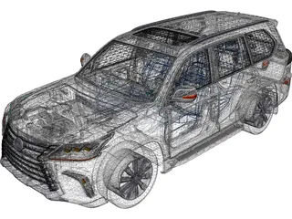 Lexus LX570 (2016) 3D Model preview