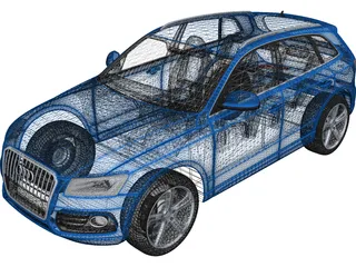 Audi Q5 (2013) 3D Model preview