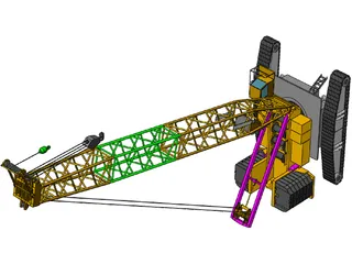 Liebherr LR1400/1 440t Crane 3D Model preview