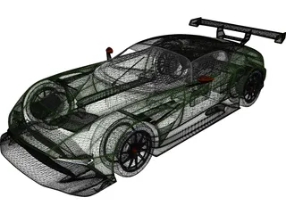 Aston Martin Vulcan (2016) 3D Model preview