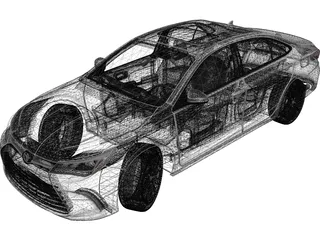Toyota Camry (2015) 3D Model preview
