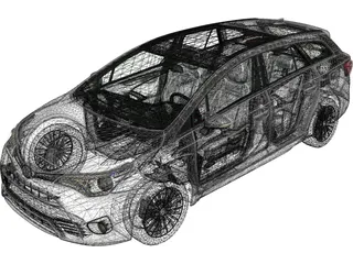Toyota Avensis Wagon (2017) 3D Model preview