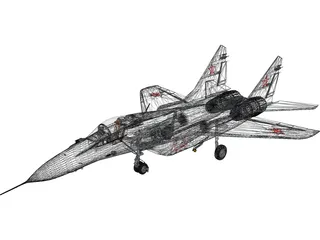 MiG-29A Fulcrum 3D Model preview