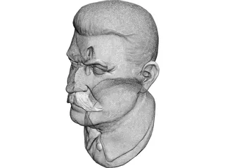 Joseph Stalin Bust 3D Model preview