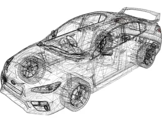 Subaru WRX STI Type S (2015) 3D Model preview