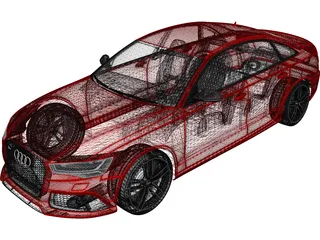 Audi RS6 Sedan (2015) 3D Model preview