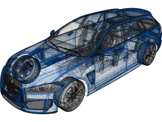 Jaguar XFR-S Sportbrake (2015) 3D Model preview