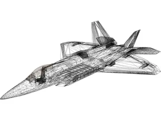 F-22 Raptor 3D Model preview