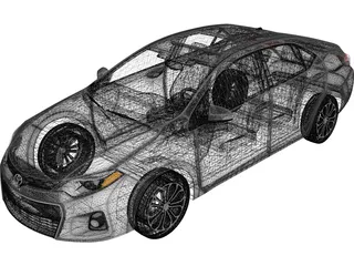 Toyota Corolla S (2014) 3D Model preview