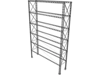 Metal Shelf 3D Model preview