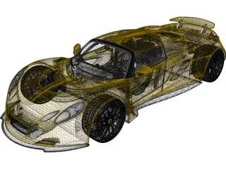 Hennessey Venom GT (2012) 3D Model preview