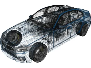 BMW M3 F30 Sedan (2015) 3D Model preview