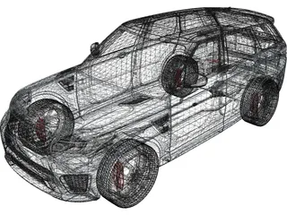 Land Rover Range Rover Sport SVR 3D Model preview