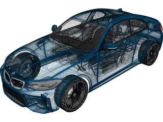 BMW M2 (2017) 3D Model preview