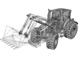 Excavator 3D Model preview