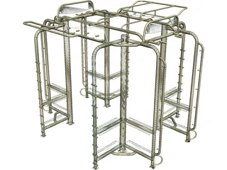 Gym Equipment 3D Model preview