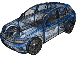 Volkswagen Tiguan 2.0 TDi (2017) 3D Model preview