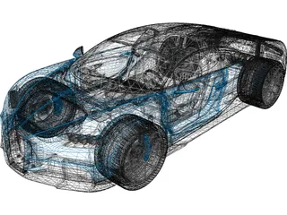 Bugatti Chiron (2017) 3D Model preview