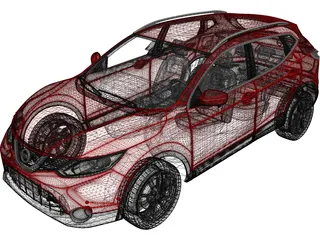 Nissan Qashqai (2014) 3D Model preview