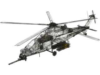 T-129 ATAK Helicopter 3D Model preview