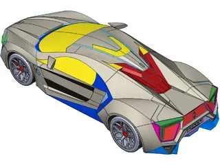 Lykan Hypersport 3D Model preview