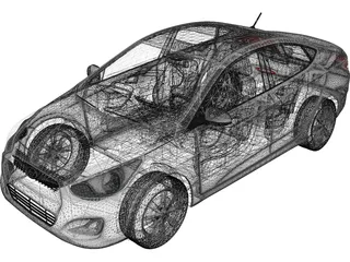 Hyundai Accent (2009) 3D Model preview