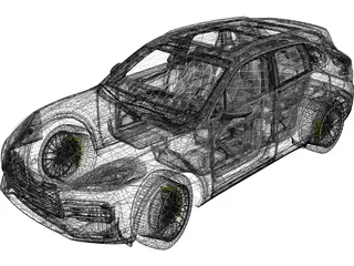 Porsche Cayenne S (2018) 3D Model preview
