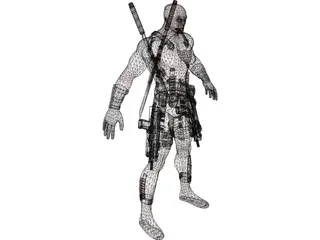 Deadpool 3D Model preview