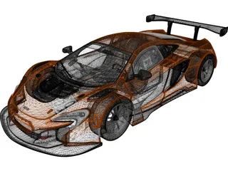 McLaren 650S GT3 (2014) 3D Model preview