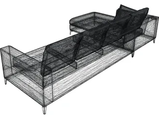 Minotti Anderson Sofa 3D Model preview