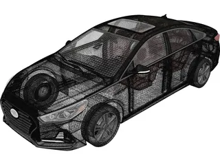Hyundai Sonata (2018) 3D Model preview