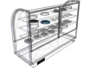Bakery Display Case 3D Model preview