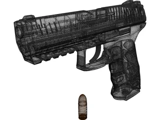 Heckler & Koch P30L 3D Model preview