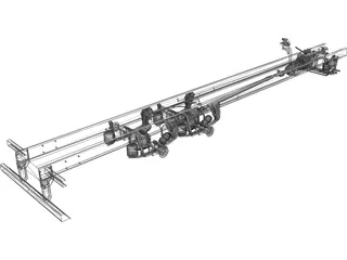 Chassis Scania 3D Model preview