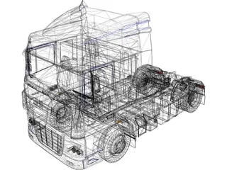 DAF XF 105 3D Model preview